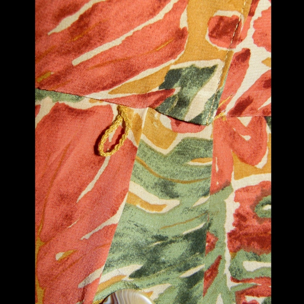 GILLIAN Vintage 80s foliage silk dress 6🗓️ - Picture 7 of 7